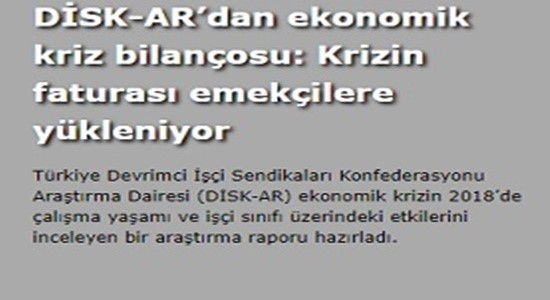 KRİZİN FATURASI EMEKÇİLERE YÜKLENİYOR.