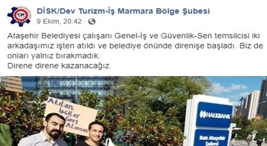 MARMARA BÖLGE ŞUBEMİZ İŞÇİNİN YANINDA.